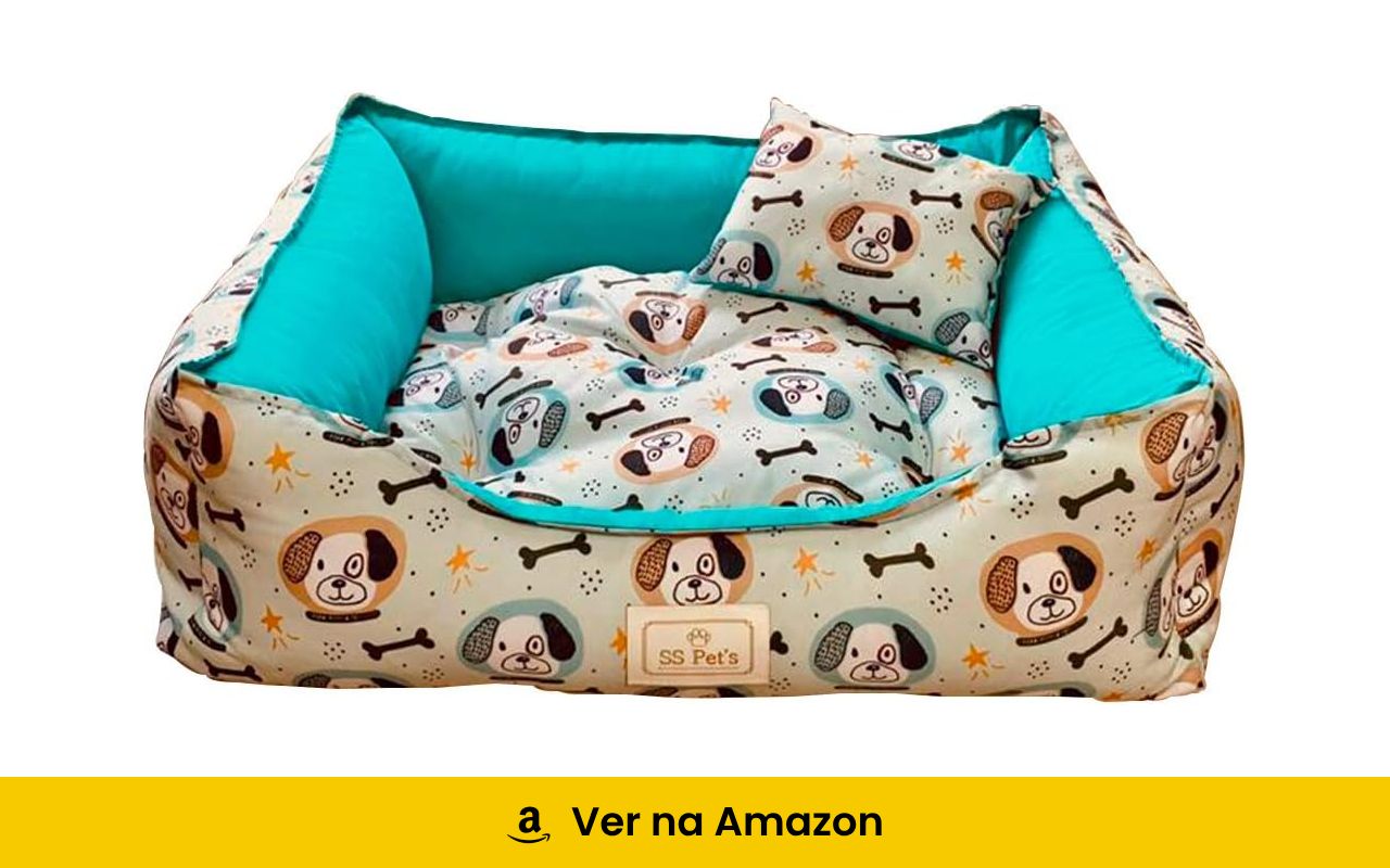 Cama Pet para Cães e Gatos Osso Dog Tamanho Médio SS Pets para Cães
