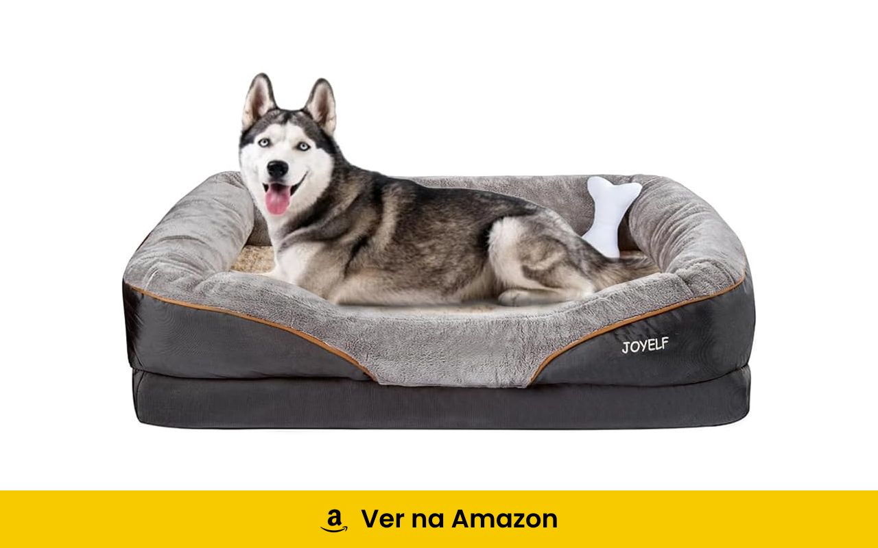 JOYELF XXLarge Cama de espuma viscoelástica para cães, cama e sofá ortopédicos com capa lavável removível para cães grandes